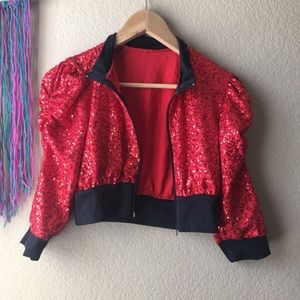 Michael Jackson-like red jacket